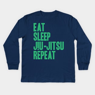 Eat Sleep Jiu-Jitsu Repeat Kids Long Sleeve T-Shirt